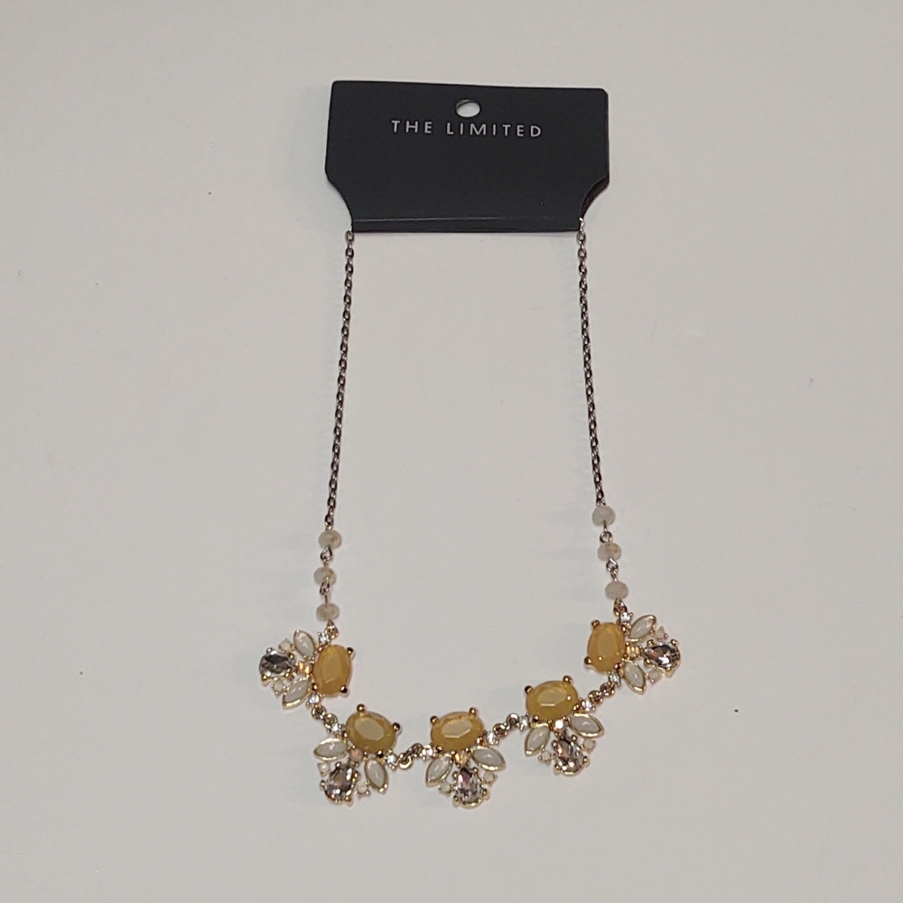 The Limited Neutral Rhinestone Statement Necklace Elegant